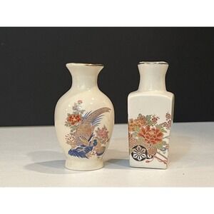 Lot‎ Of 2 Vintage Miniature Miyako Japanese Bud Vases